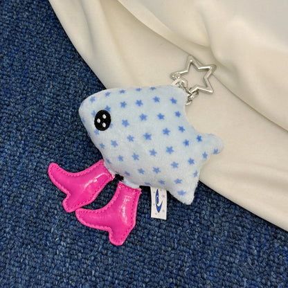 NewJNXS World High-Heel Fish Plush Bag Charm
