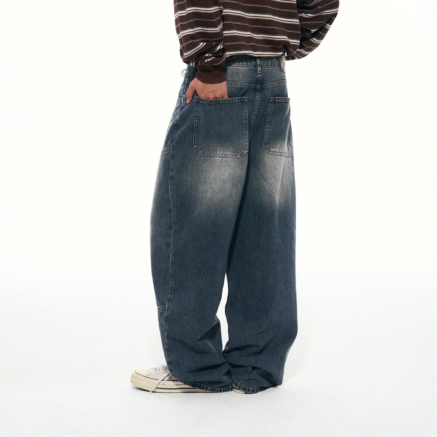 NewJNXS Relaxed Twill Wide-Leg Jeans