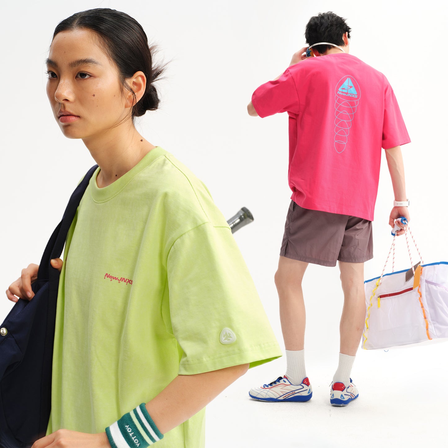 NewJNXS  Heavyweight Washed Contrast Graphic Oversized Tee