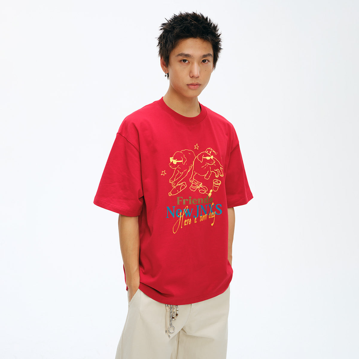 NewJNXS Retro Animal Couple T-Shirt