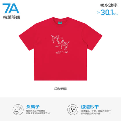 NewJNXS Dual Horse Cooling Quick-Dry Tee