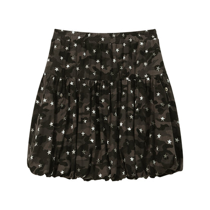 NewJNXS SS All-Over Camo Bubble Skirt