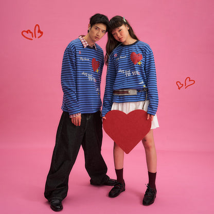 NewJNXS Vintage Contrast Stripe Long Sleeve Tee