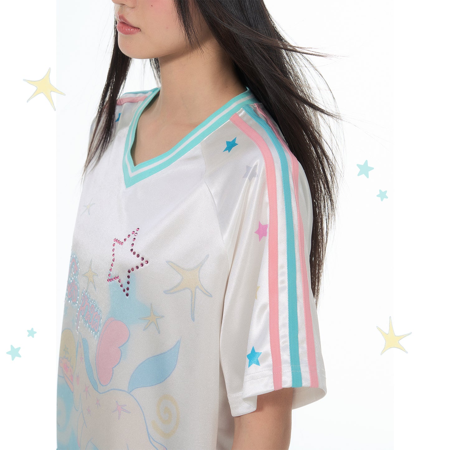 【NewJNXS × Kuku 2.0】NewJNXS Dream Pegasus Star Rhinestone Tee