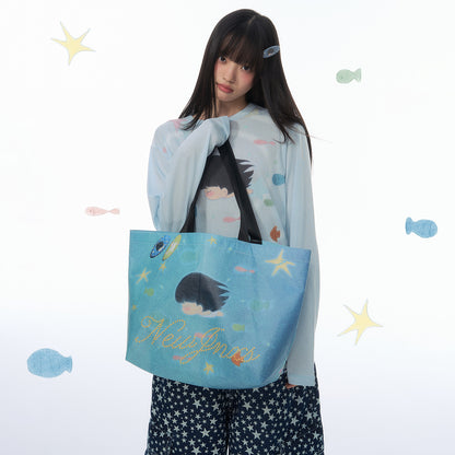 【NewJNXS × Kuku 2.0】Ocean Dream Double-Sided Print Tote Bag