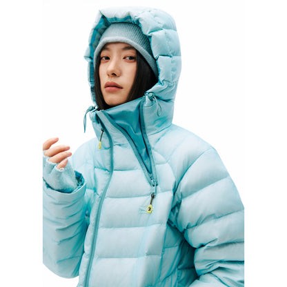 NewJNXS「Cold Isle Blue Series」 Diagonal-Zip Puffer Jacket