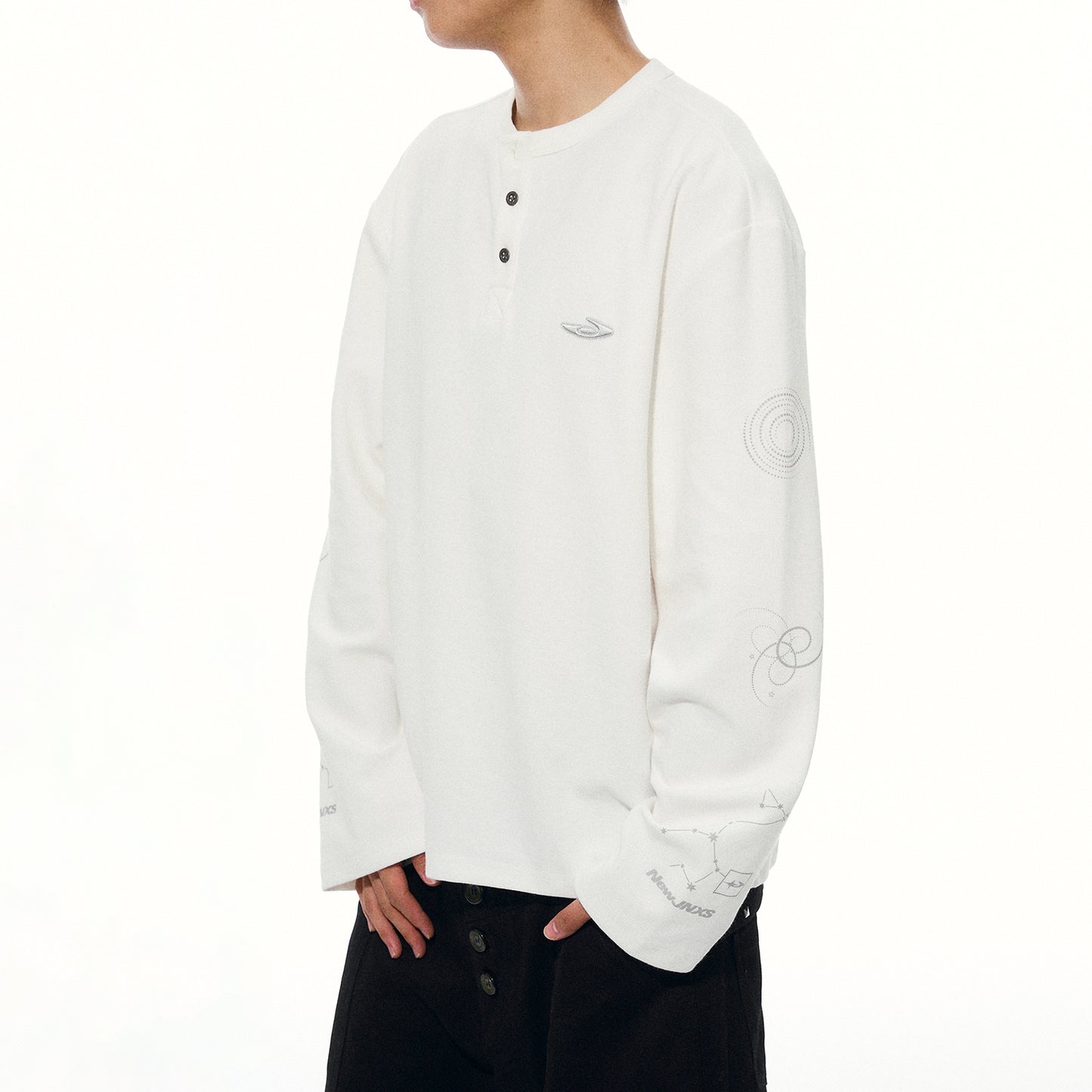 NewJNXS Waffle Knit Zodiac Long Sleeve Tee