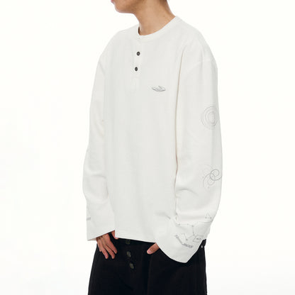NewJNXS Waffle Knit Zodiac Long Sleeve Tee