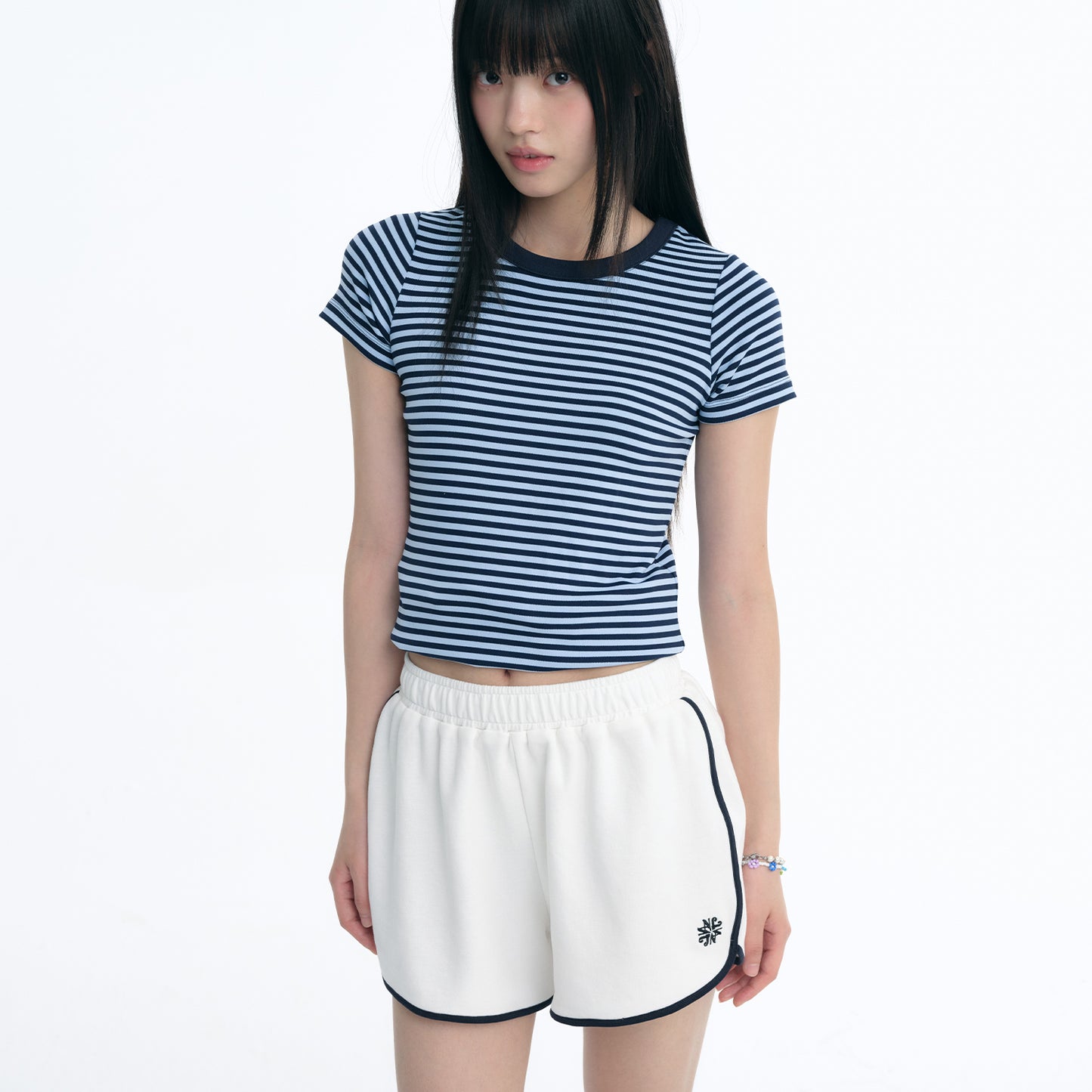 NewJNXS Stretch Striped Slim-Fit Knit T-Shirt