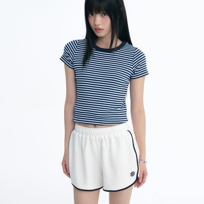 NewJNXS Stretch Striped Slim-Fit Knit T-Shirt