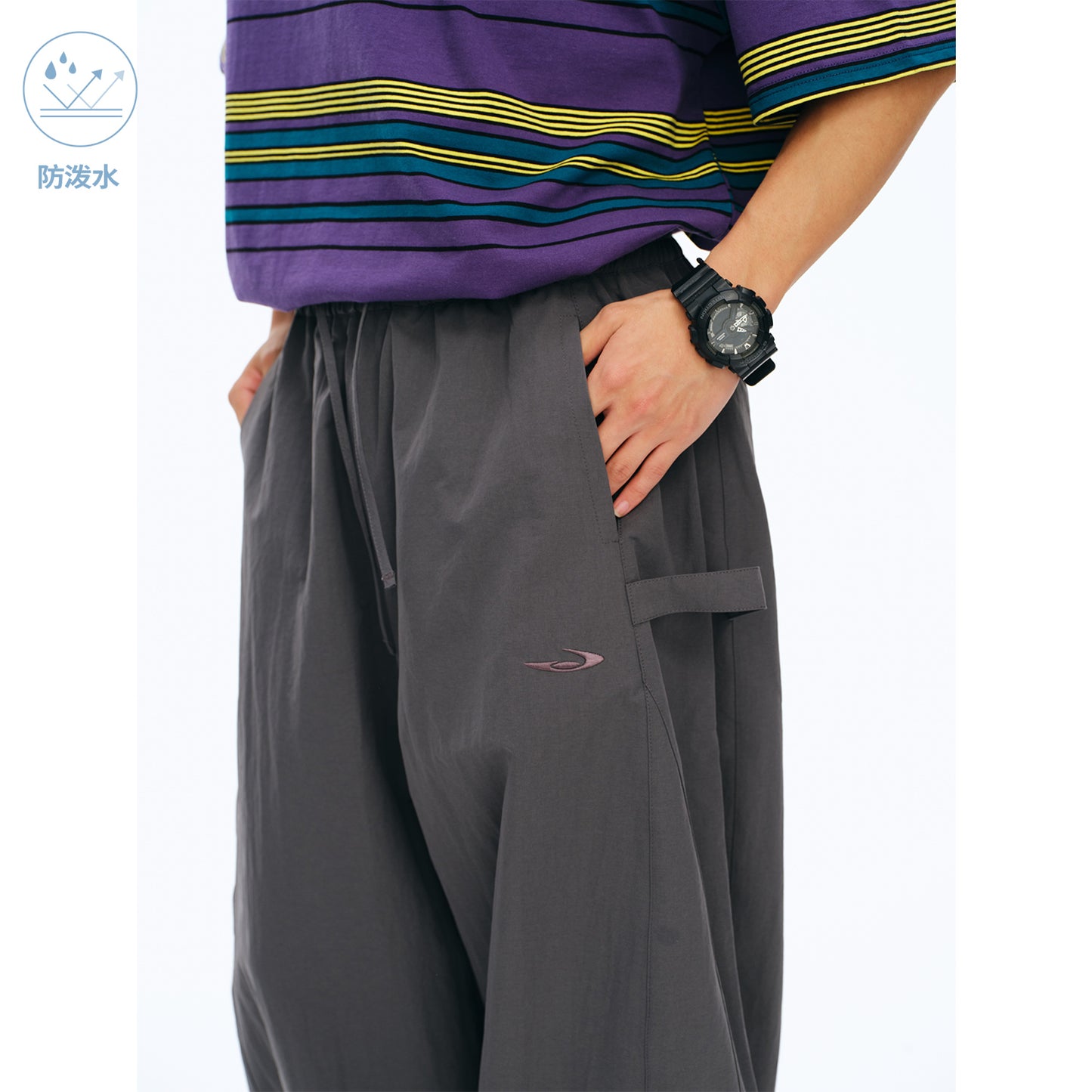 NewJNXS Water-Repellent Woven Straight-Leg Pants