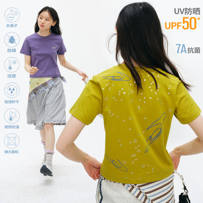 NewJNXS Foil Star Cropped Tee