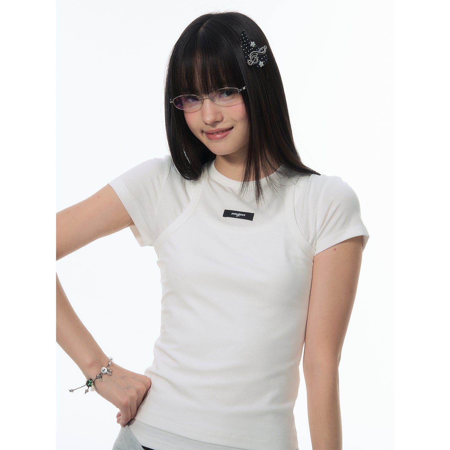 NewJNXS SS Stretch Knit Slim-Fit Tank & T-Shirt Set
