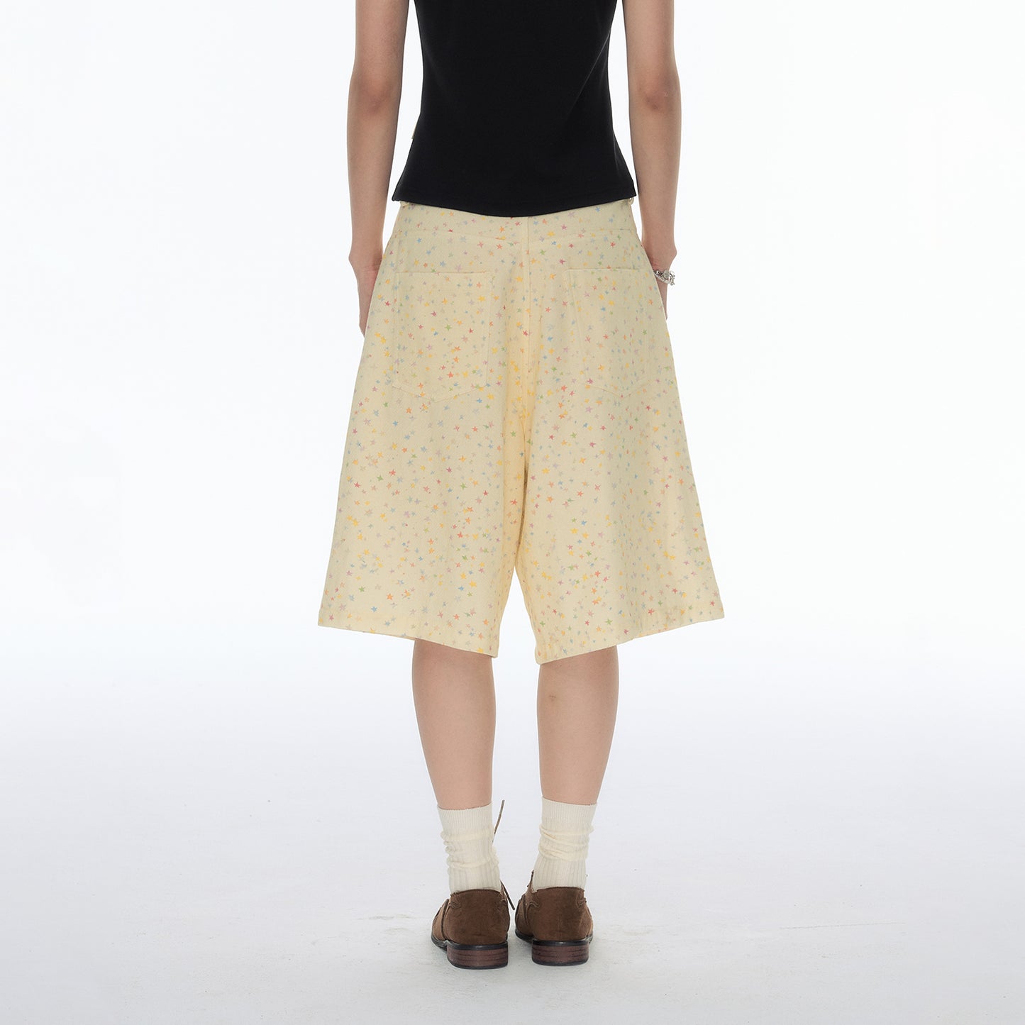 NewJNXS All-Over Star Print Straight-Leg Shorts