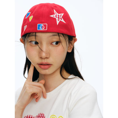 NewJNXS Heart Patch Baseball Cap