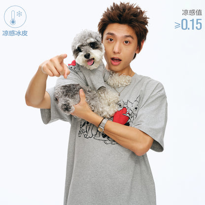 NewJNXS Cat & Dog Heart Graphic Family Tee