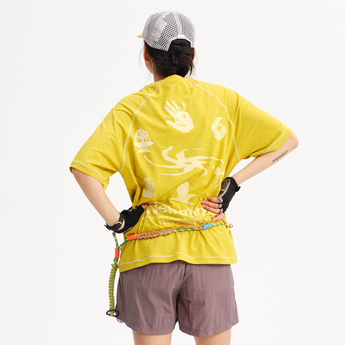 NewJNXS Quick-Dry Antibacterial Raglan Outdoor Graphic T-Shirt