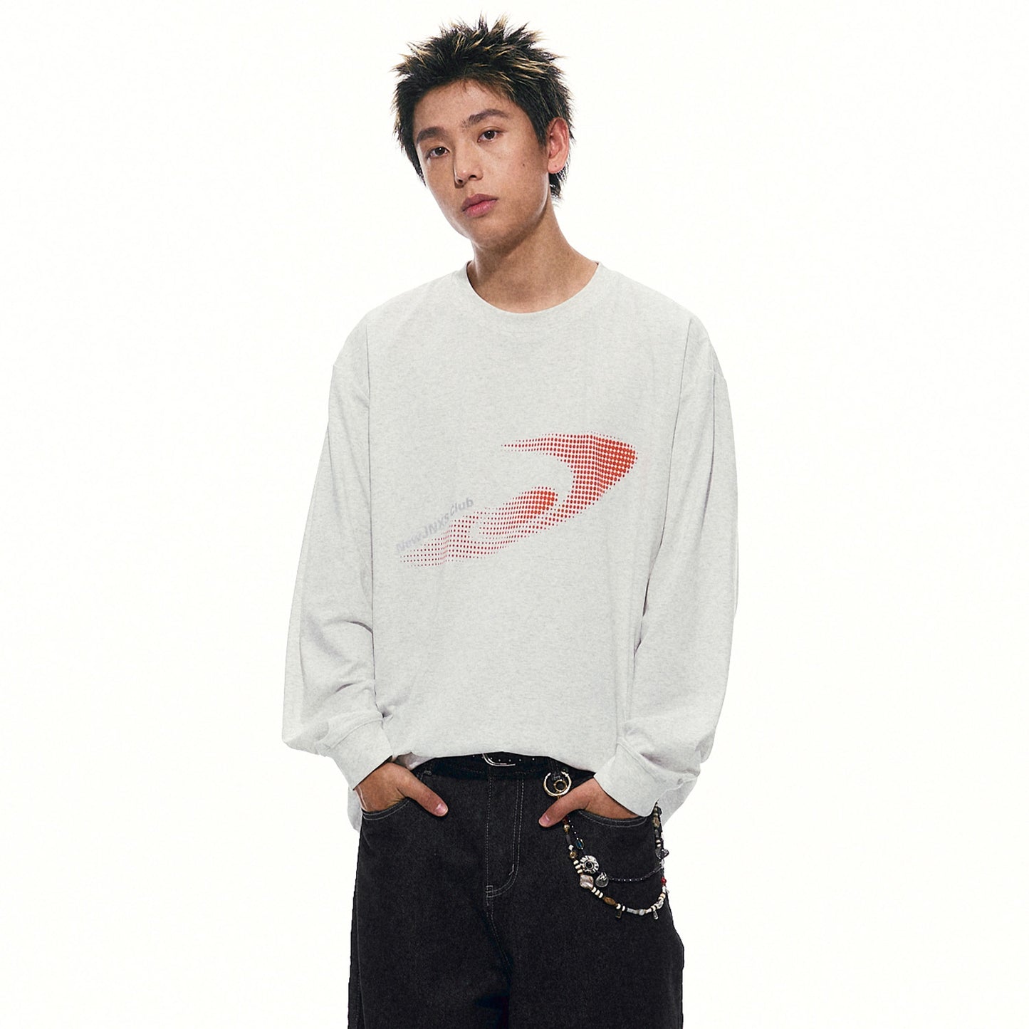 NewJNXS Polka Dot Logo Long Sleeve Tee