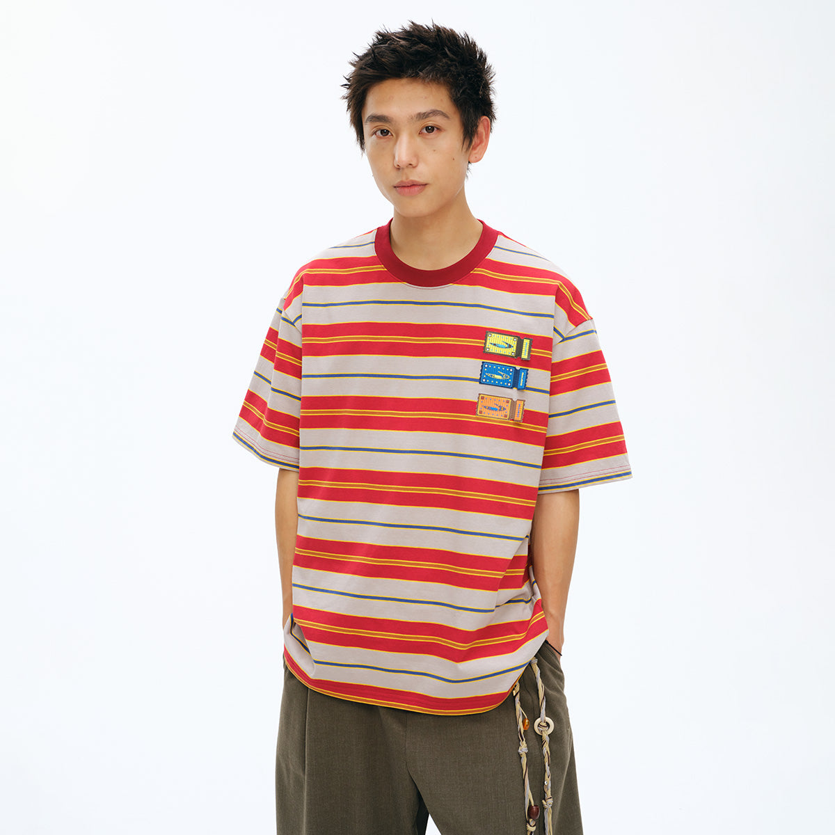 NewJNXS Oversized Striped Couple Tee