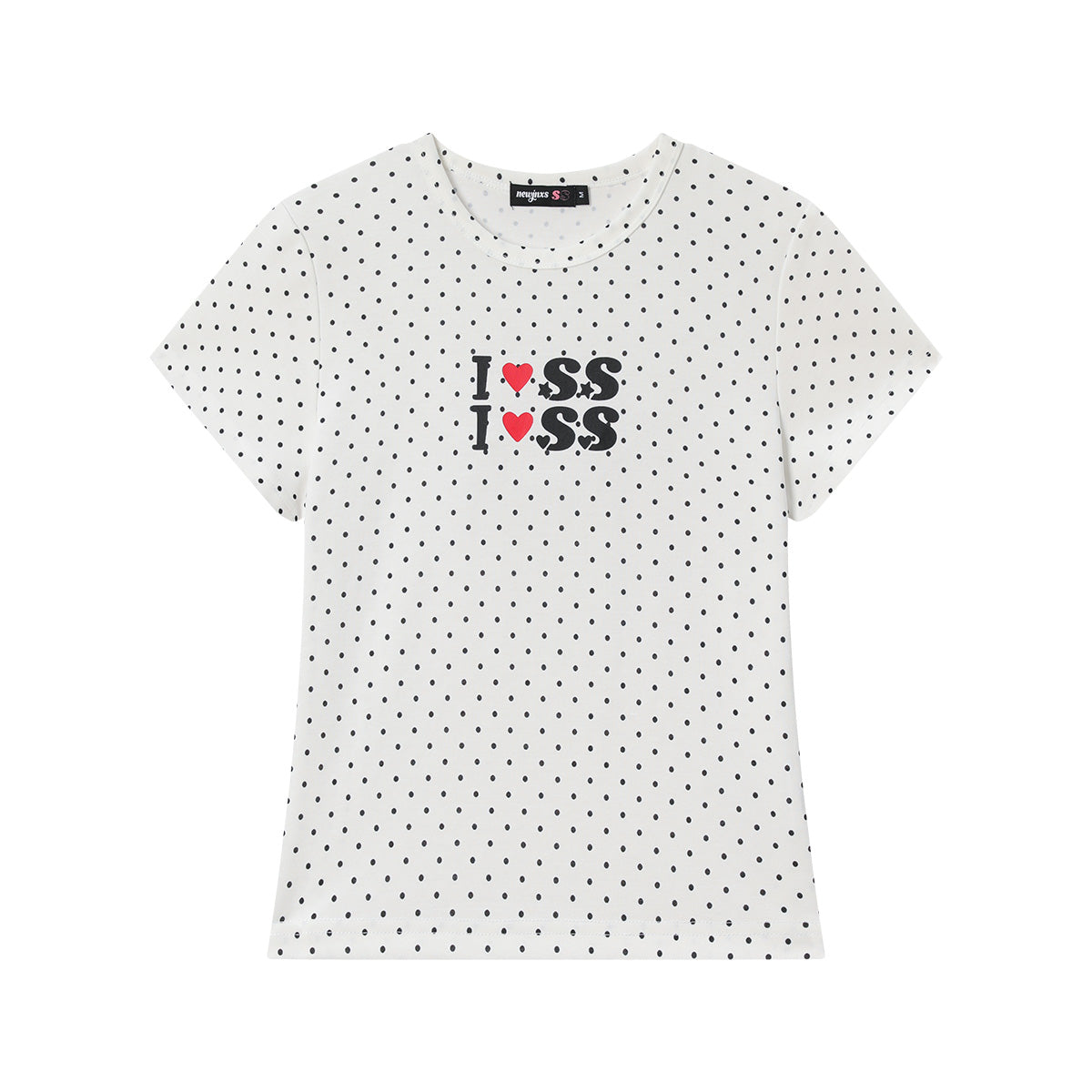 NewJNXS SS All-Over Polka Dot Relaxed-Fit T-Shirt