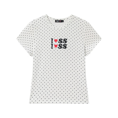 NewJNXS SS All-Over Polka Dot Relaxed-Fit T-Shirt