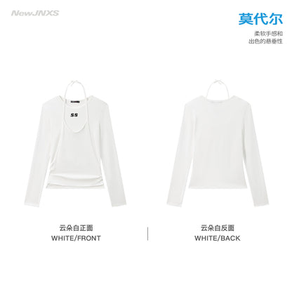 NewJNXS SS 2-in-1 Cami Long Sleeve T-Shirt