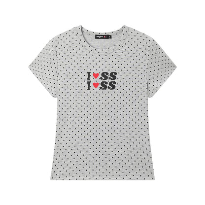 NewJNXS SS All-Over Polka Dot Relaxed-Fit T-Shirt