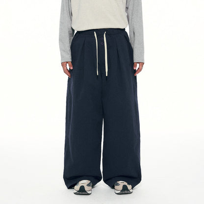 NewJNXS Double-Button Casual Pants