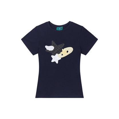 NewJNXS Angel Star Appliqué Fitted Tee