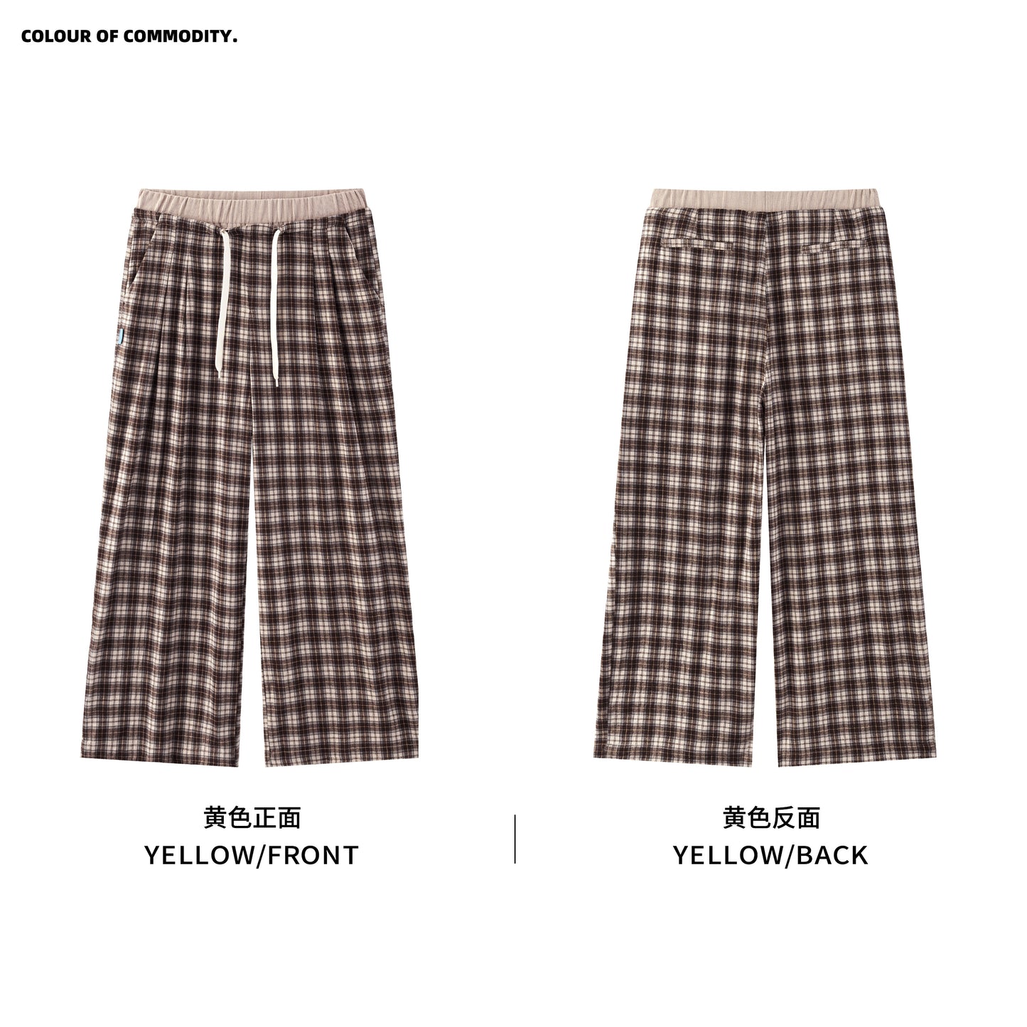 NewJNXS Vintage Plaid Casual Trousers