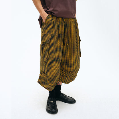 NewJNXS Oversized Pocket Plaid Pants