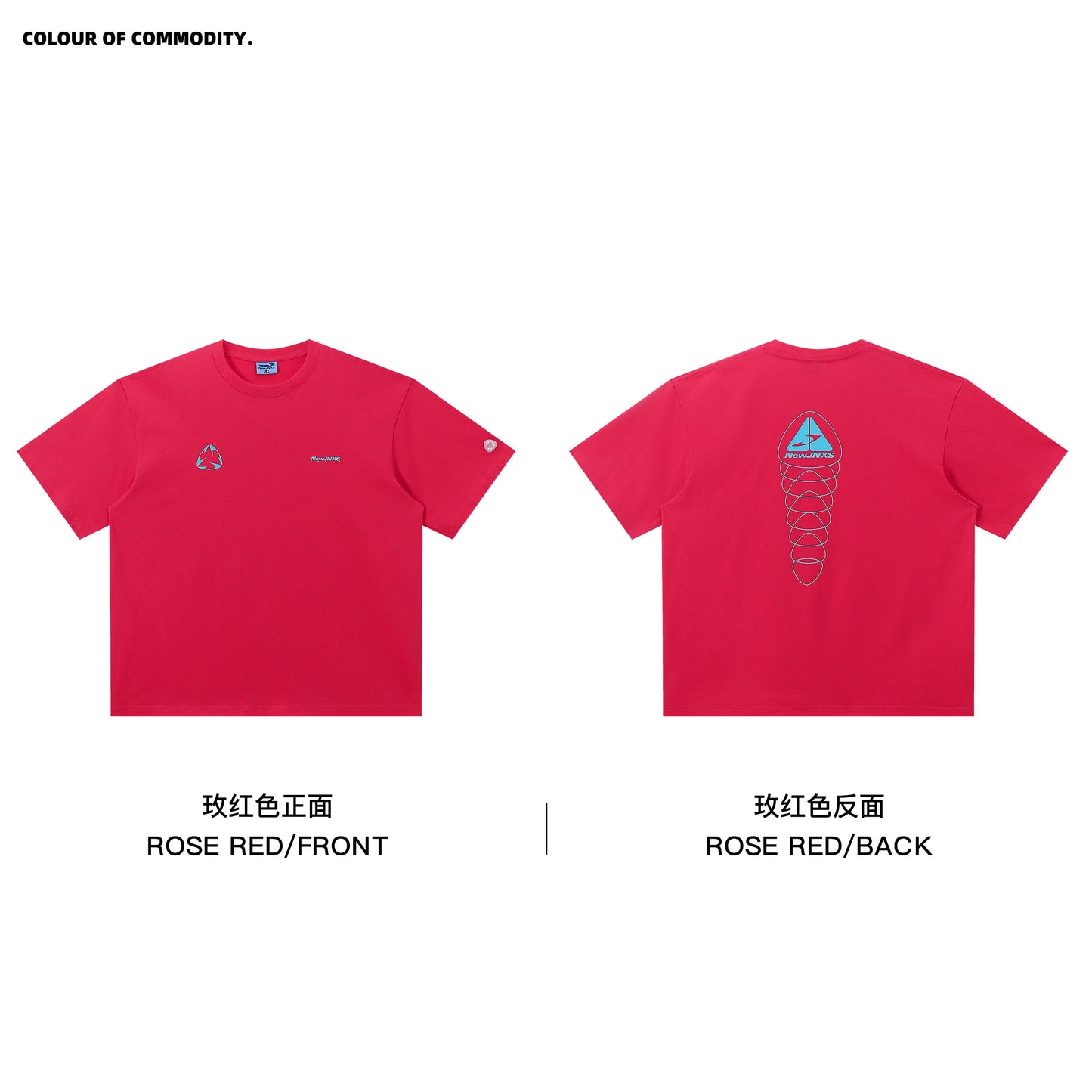 NewJNXS  Heavyweight Washed Contrast Graphic Oversized Tee