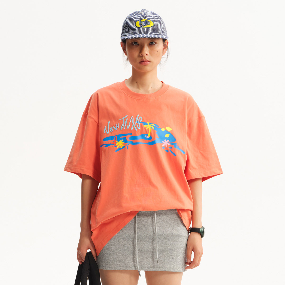 NewJNXS Cotton Jelly Logo Quick-Dry Swim Tee