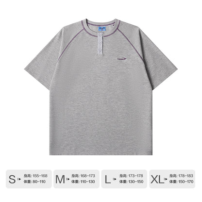 NewJNXS Waffle Henley Short Sleeve Tee