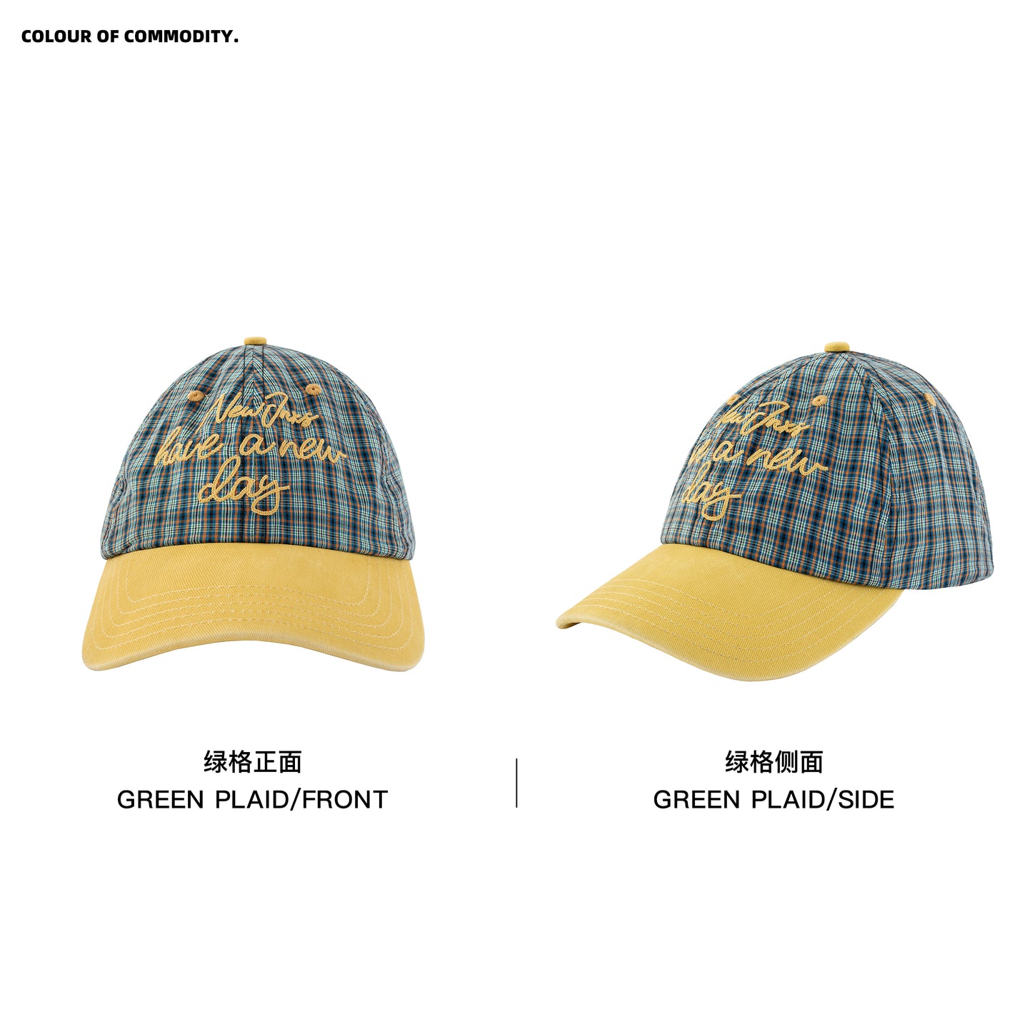 NewJNXS Classic Plaid Embroidered Baseball Cap