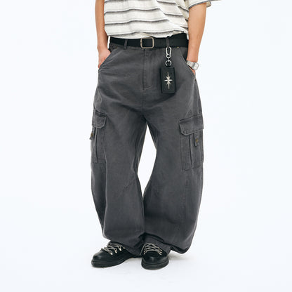 NewJNXS Washed Utility Cargo Pants