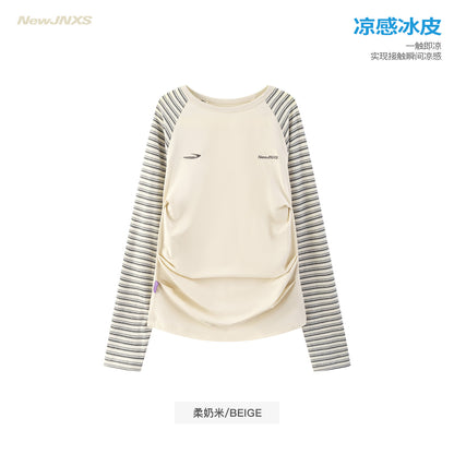 NewJNXS Contrast Stripe Long Sleeve Tee