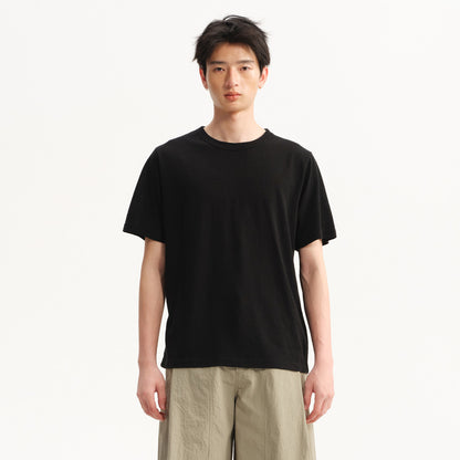 NewJNXS Linen-Feel Relaxed Basic T-Shirt