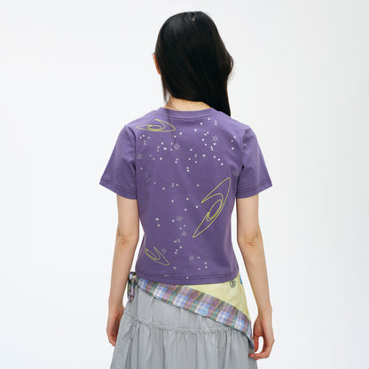 NewJNXS Foil Star Cropped Tee