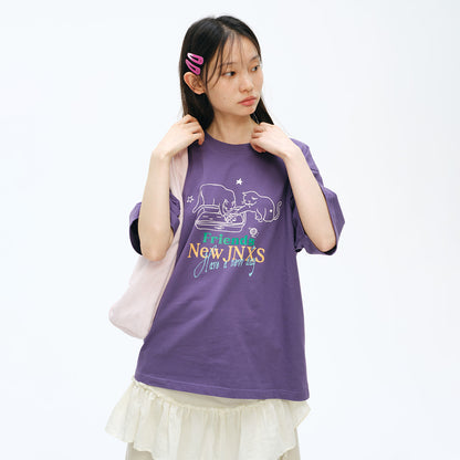 NewJNXS Retro Animal Couple T-Shirt