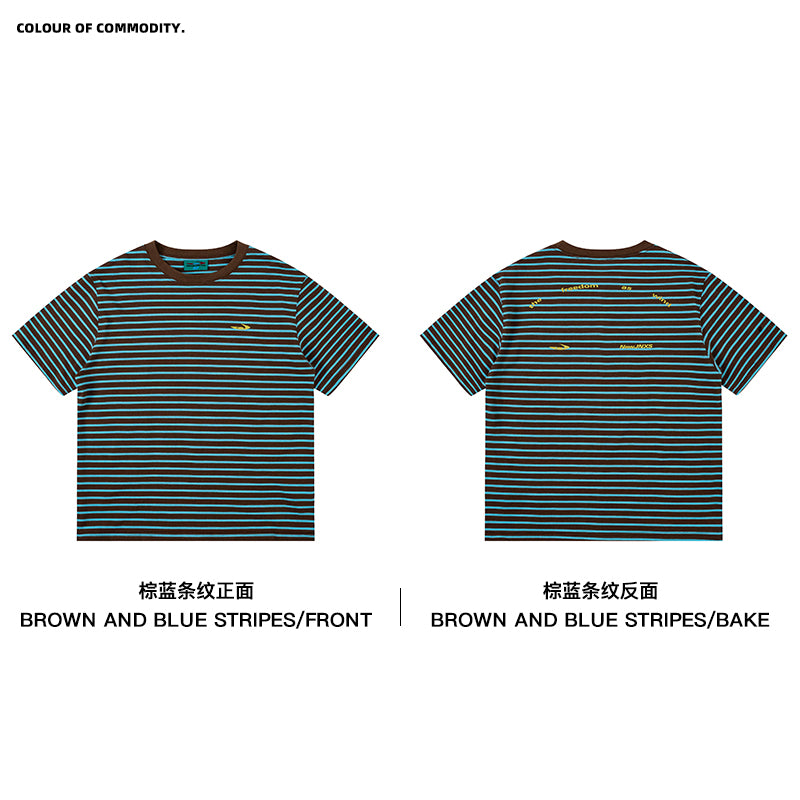 NewJNXS 280G Striped Relaxed-Fit Tee