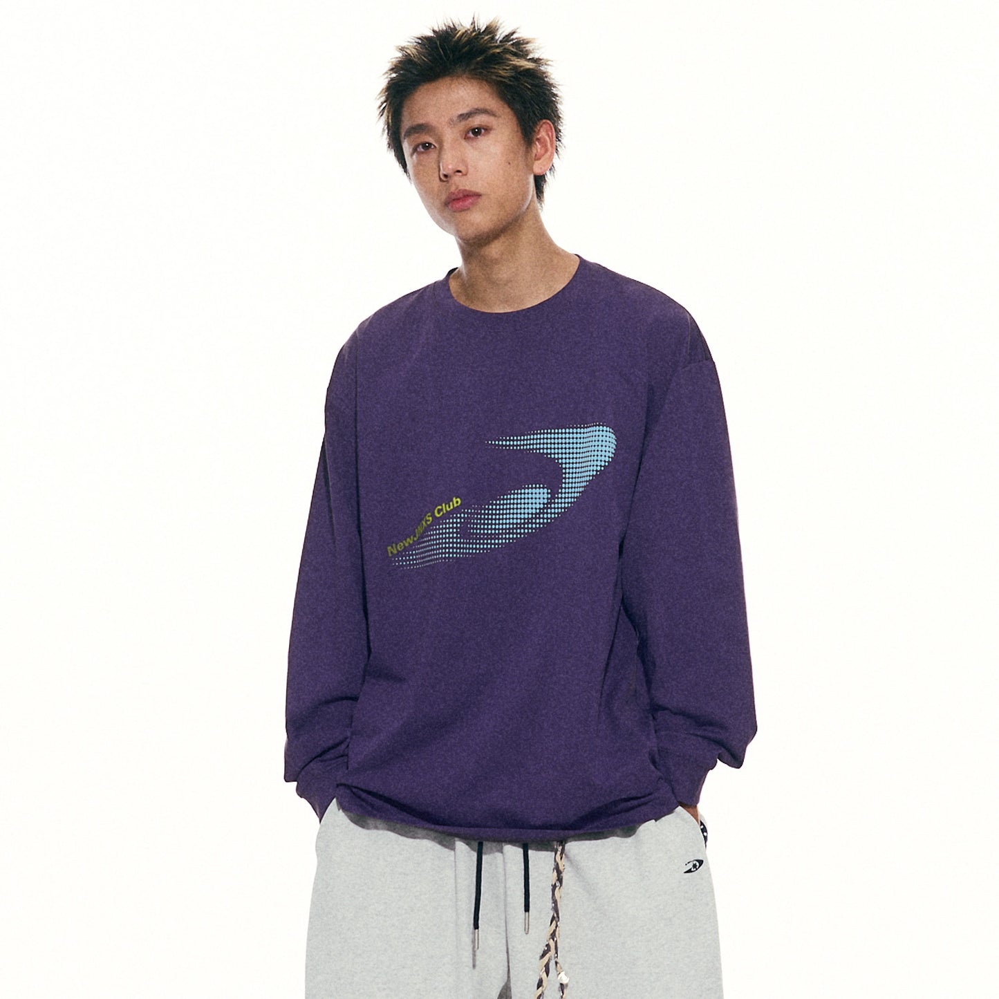 NewJNXS Polka Dot Logo Long Sleeve Tee