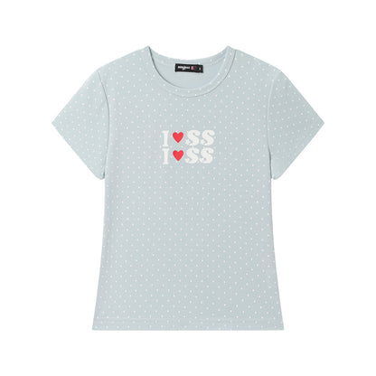 NewJNXS SS All-Over Polka Dot Relaxed-Fit T-Shirt