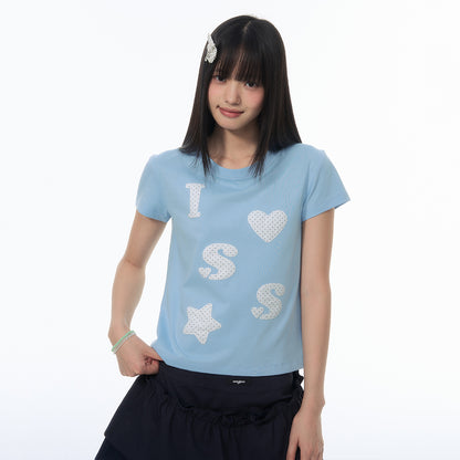 NewJNXS SS Heart & Star Cropped Tee