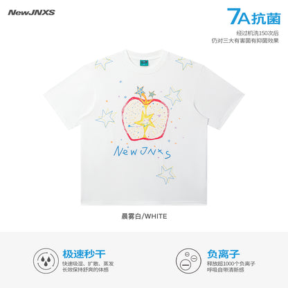NewJNXS Apple Star Graphic Oversized Tee