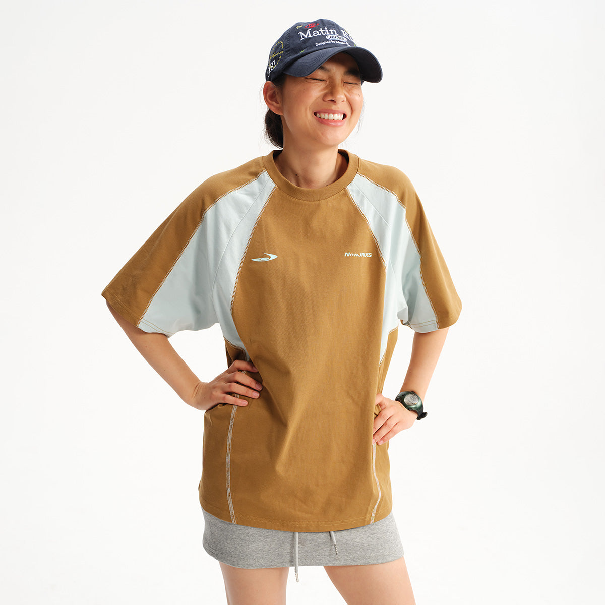NewJNXS Sorona Cooling Sun-Protection Contrast Stitch Quick-Dry T-Shirt – Unisex