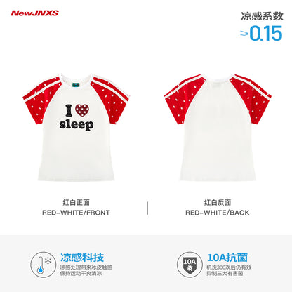 NewJNXS "LOVE SLEEP" All-Over Star Print Slim-Fit T-Shirt