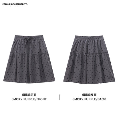 NewJNXS All-Over Polka Dot A-Line Skater Skirt