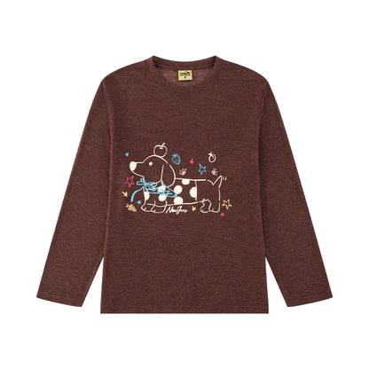 NewJNXS Polka Dot Dachshund Long Sleeve Top