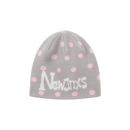 NewJNXS Polka Dot Knit Beanie